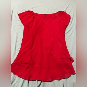 Reitmans Vibrant Red Blouse size xl